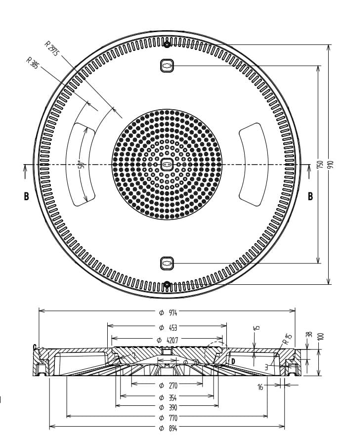 Top View — Technical Drawing